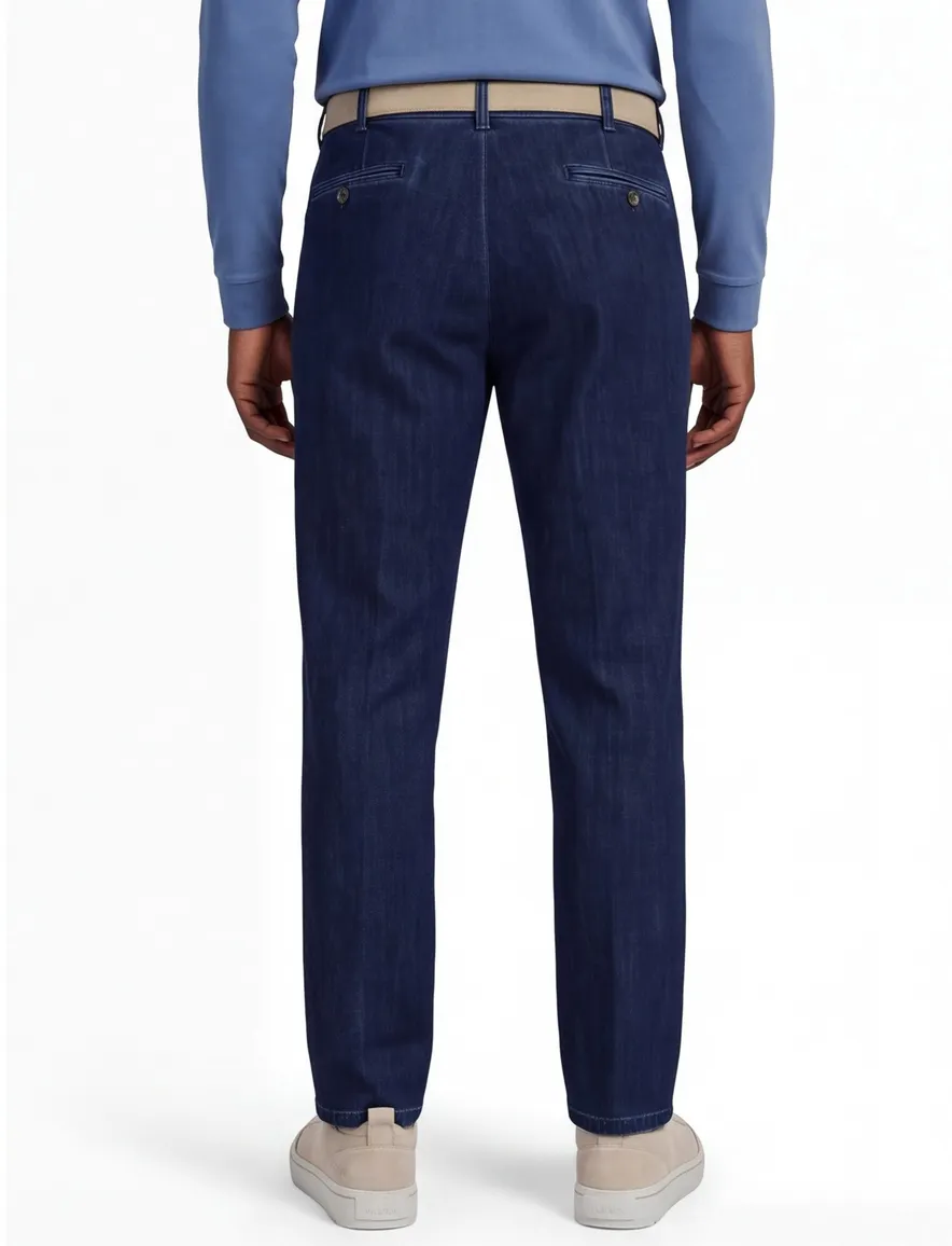 Meyer broek Dubai donkerblauw spijker