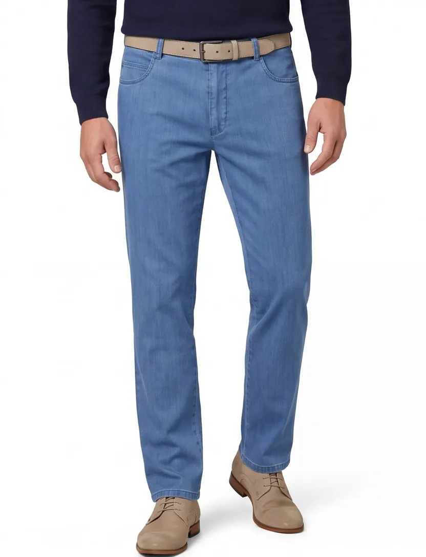 Chino Meyer blauw Dubai normale fit