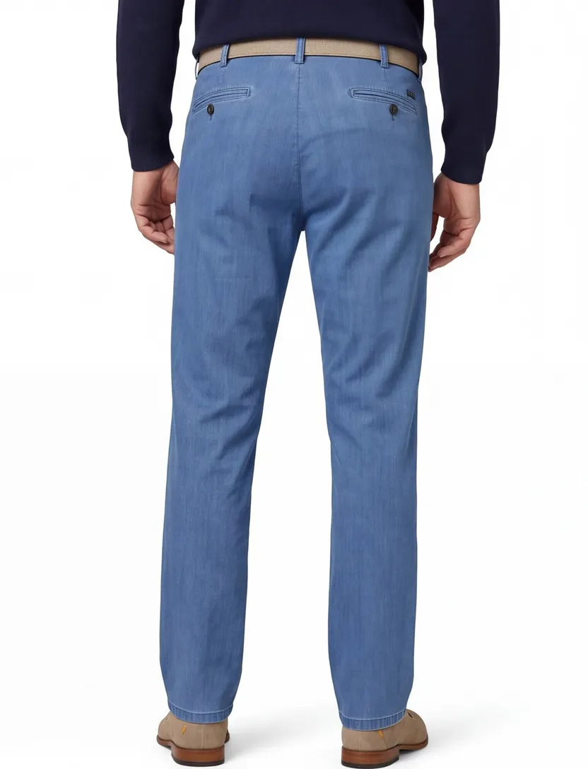 Chino Meyer blauw Dubai normale fit
