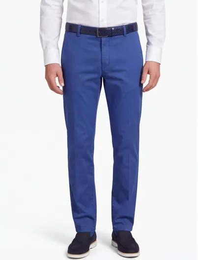 Meyer Chino Meyer blauw Rio effen