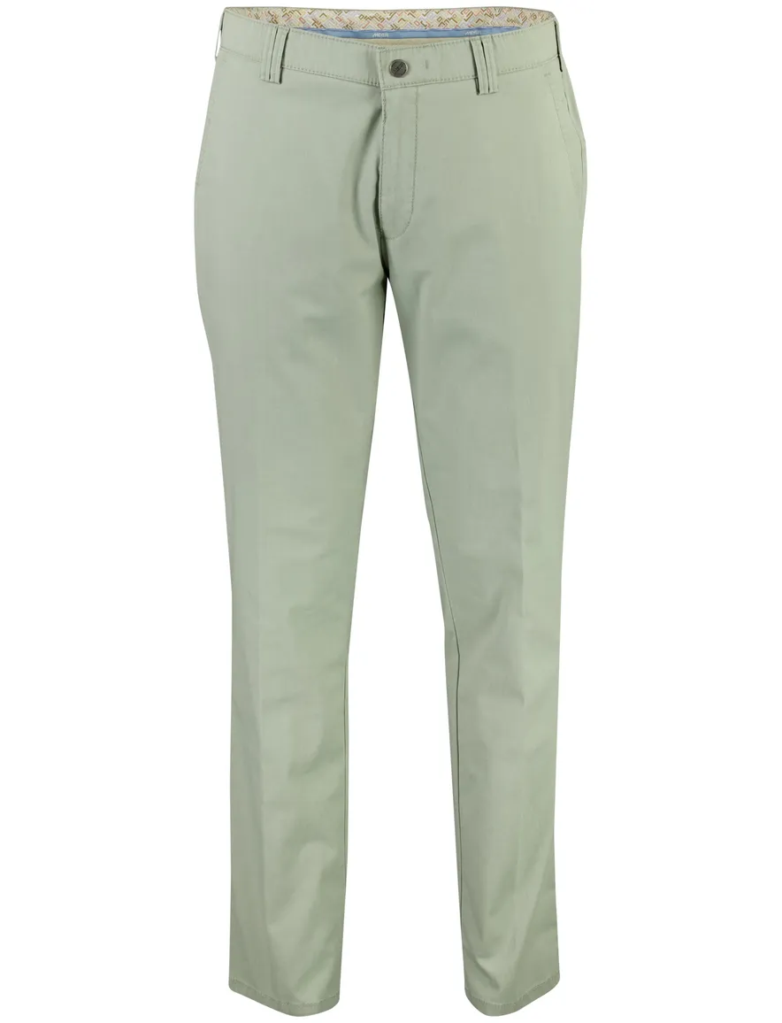 Meyer chino Rio groen tencel