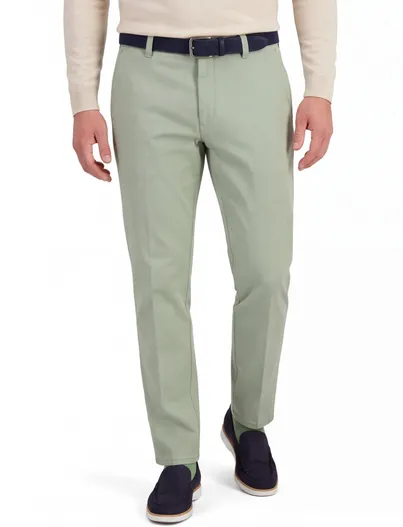 Meyer Meyer chino Rio groen tencel