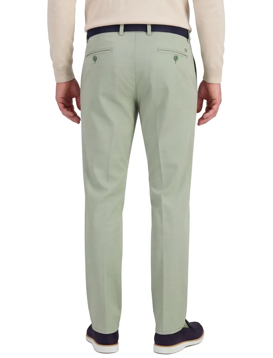 Meyer chino Rio groen tencel