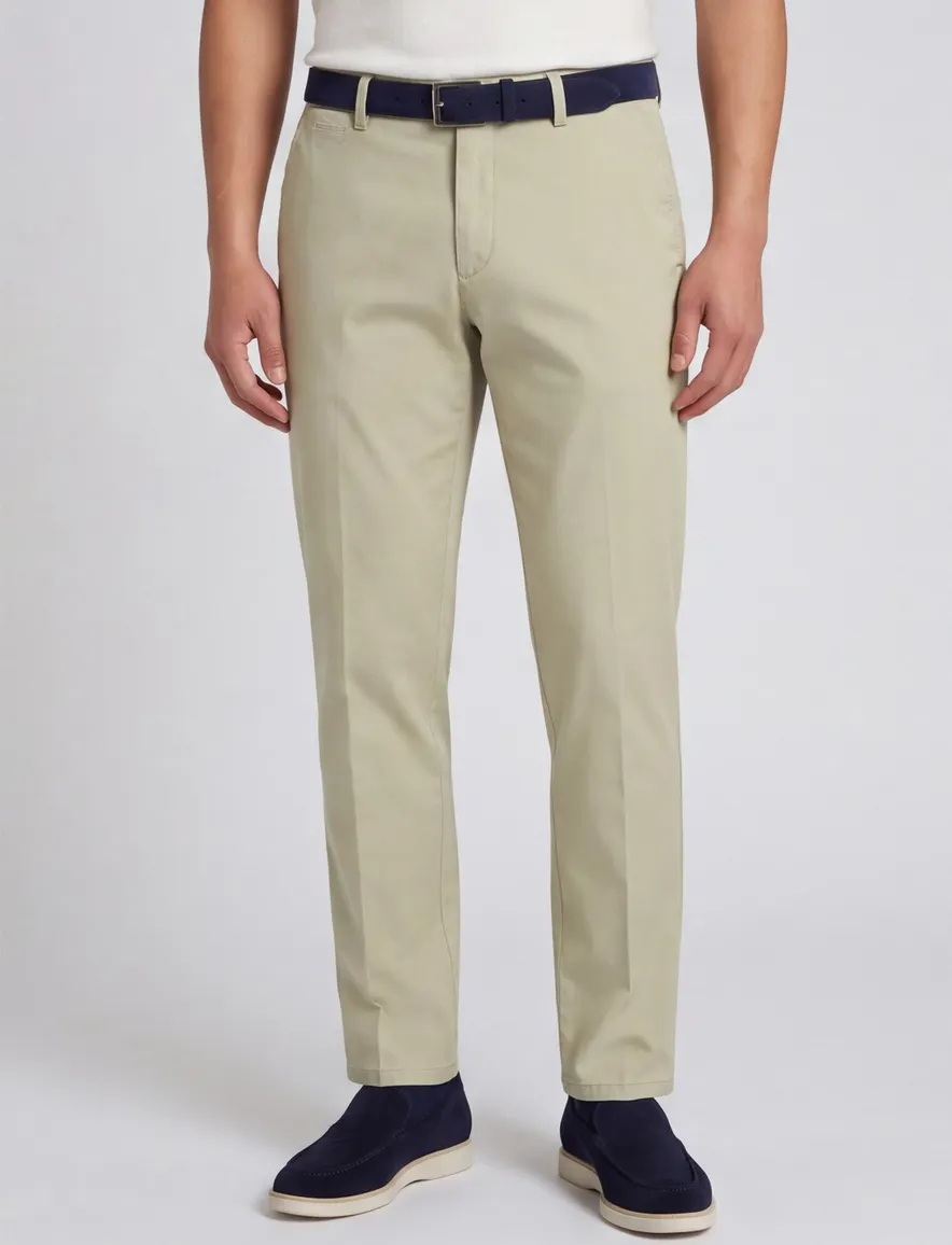 Meyer chino Rio beige tencel