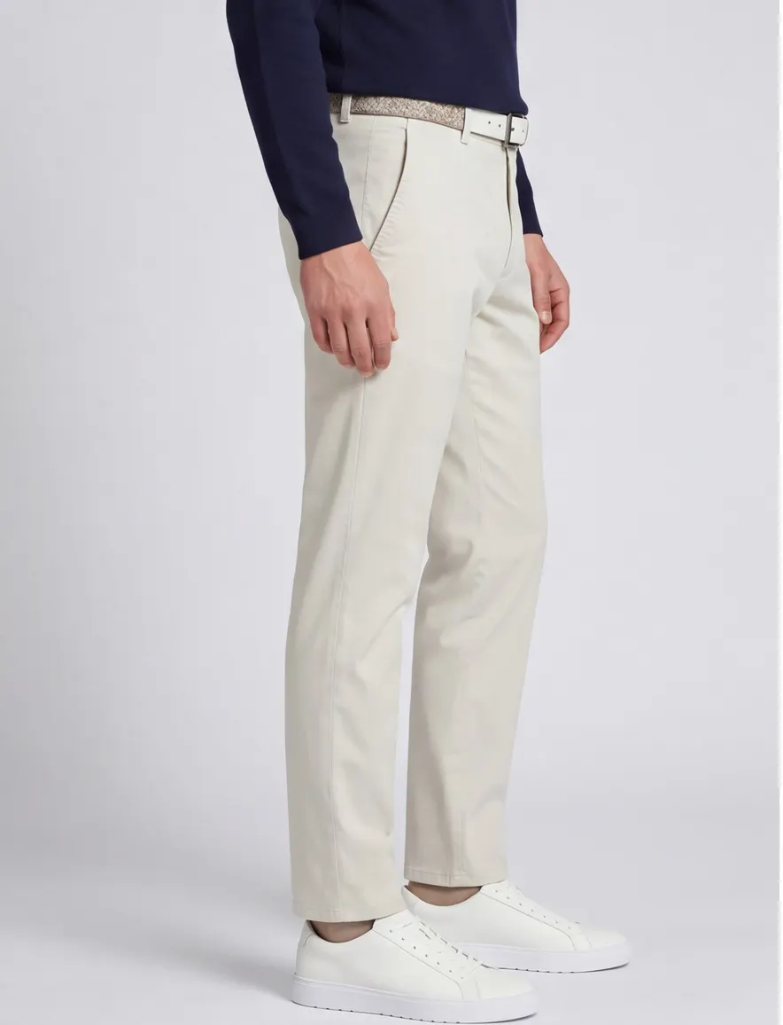 Meyer chino Rio beige effen