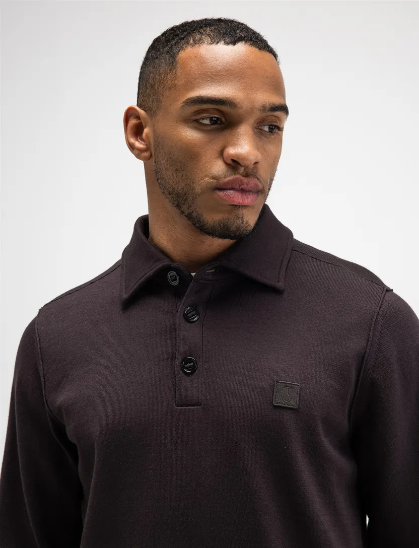 Poloshirt Butcher of Blue bruin wijde fit