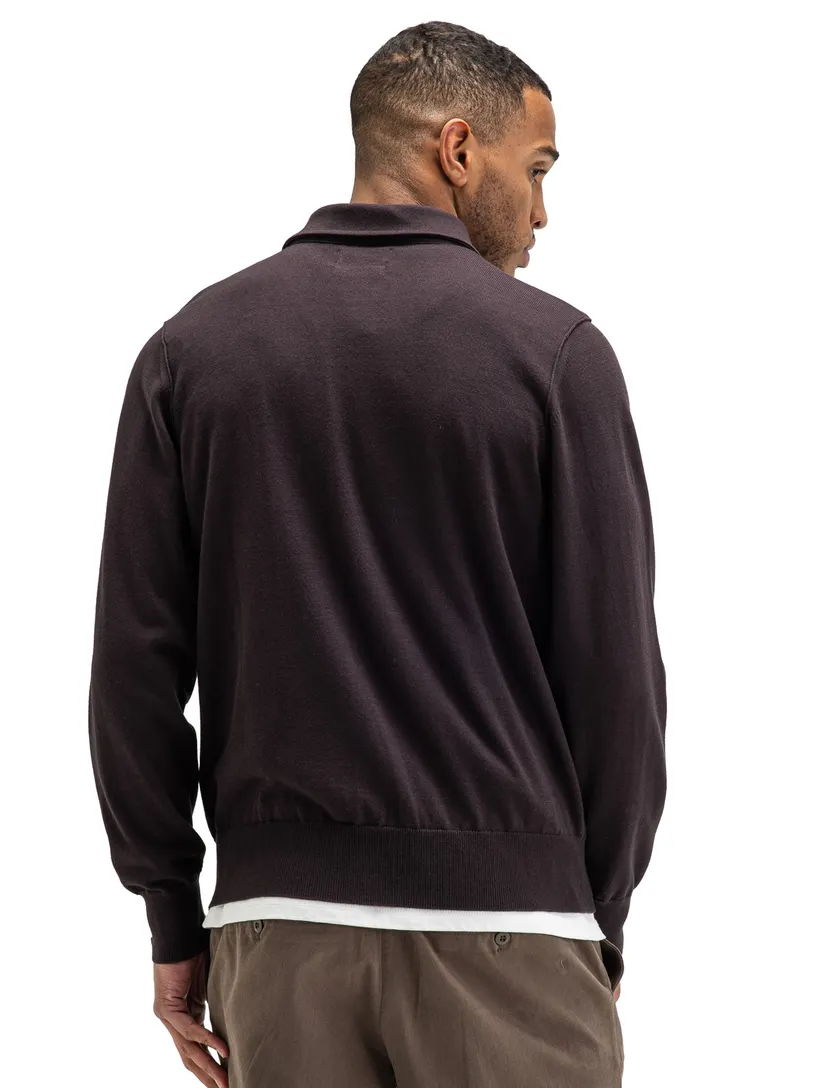 Poloshirt Butcher of Blue bruin wijde fit