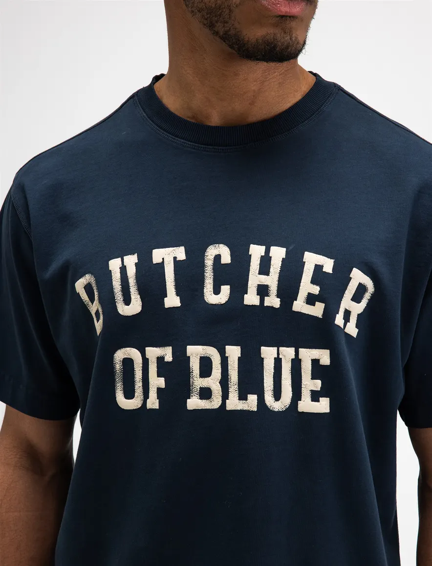 T-shirt Butcher of Blue donkerblauw blauw