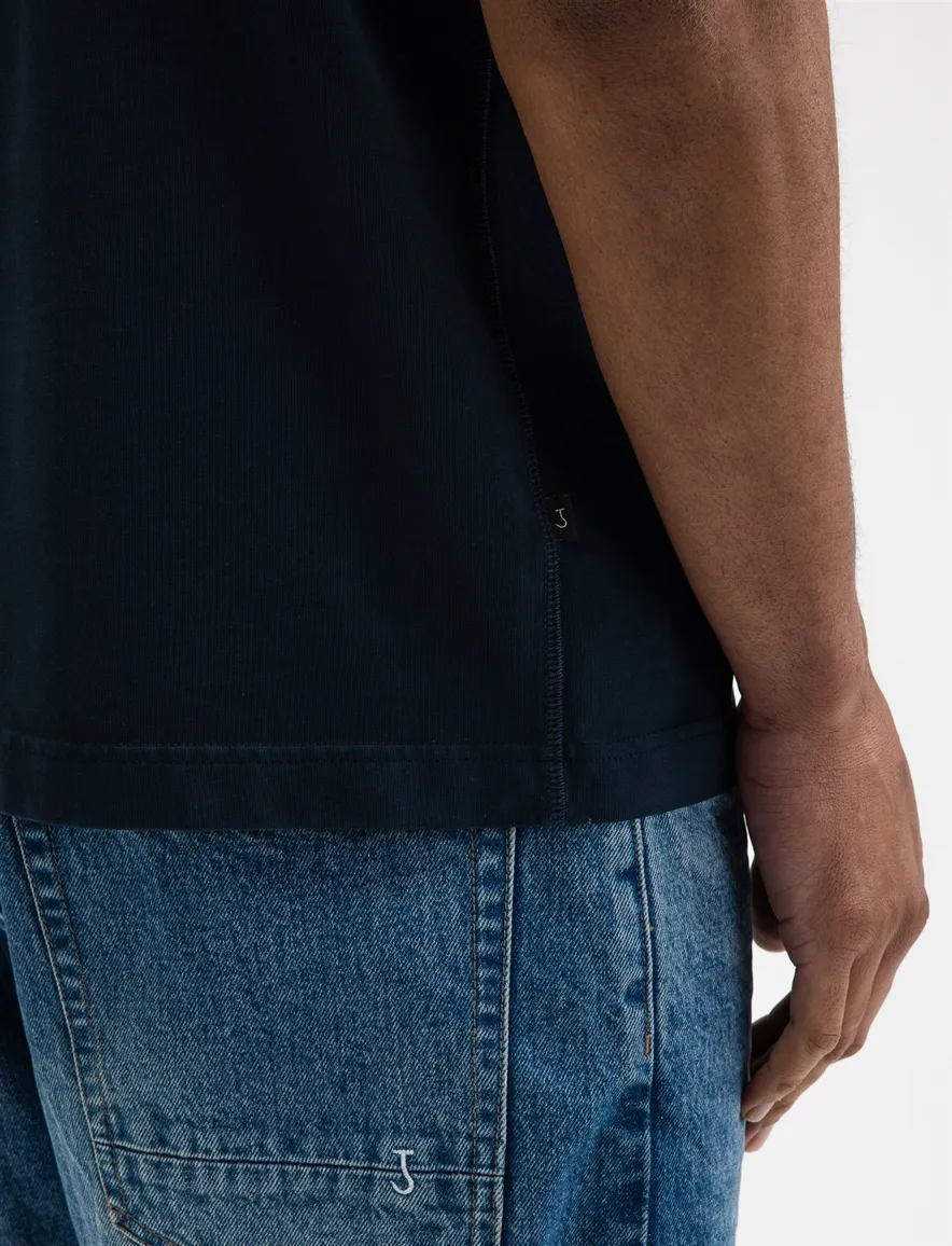 Butcher of Blue T-shirt ronde hals navy met opdruk