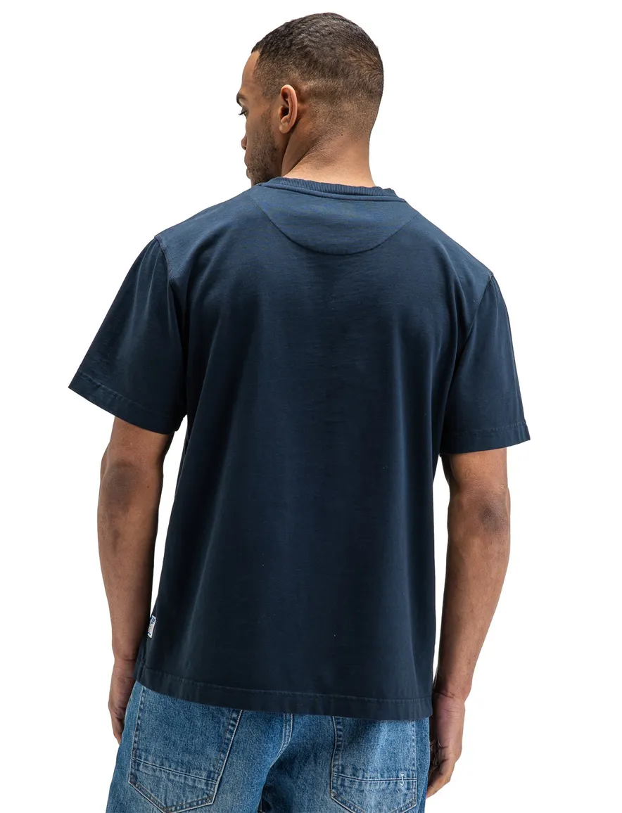 Butcher of Blue T-shirt ronde hals navy met opdruk