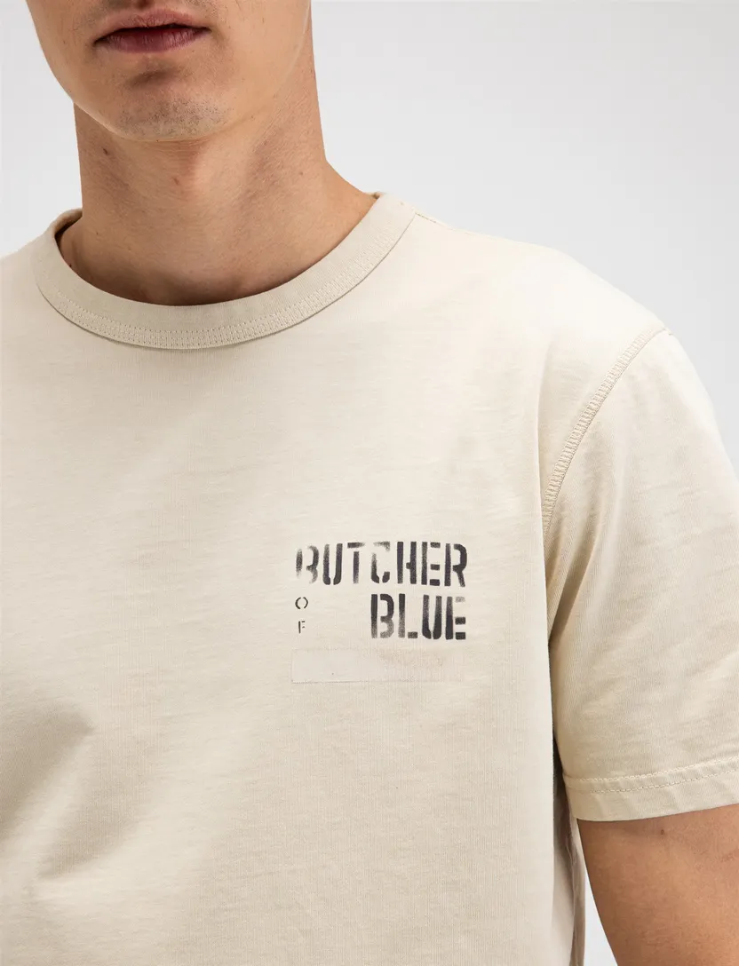 T-shirt Butcher of Blue beige backprint