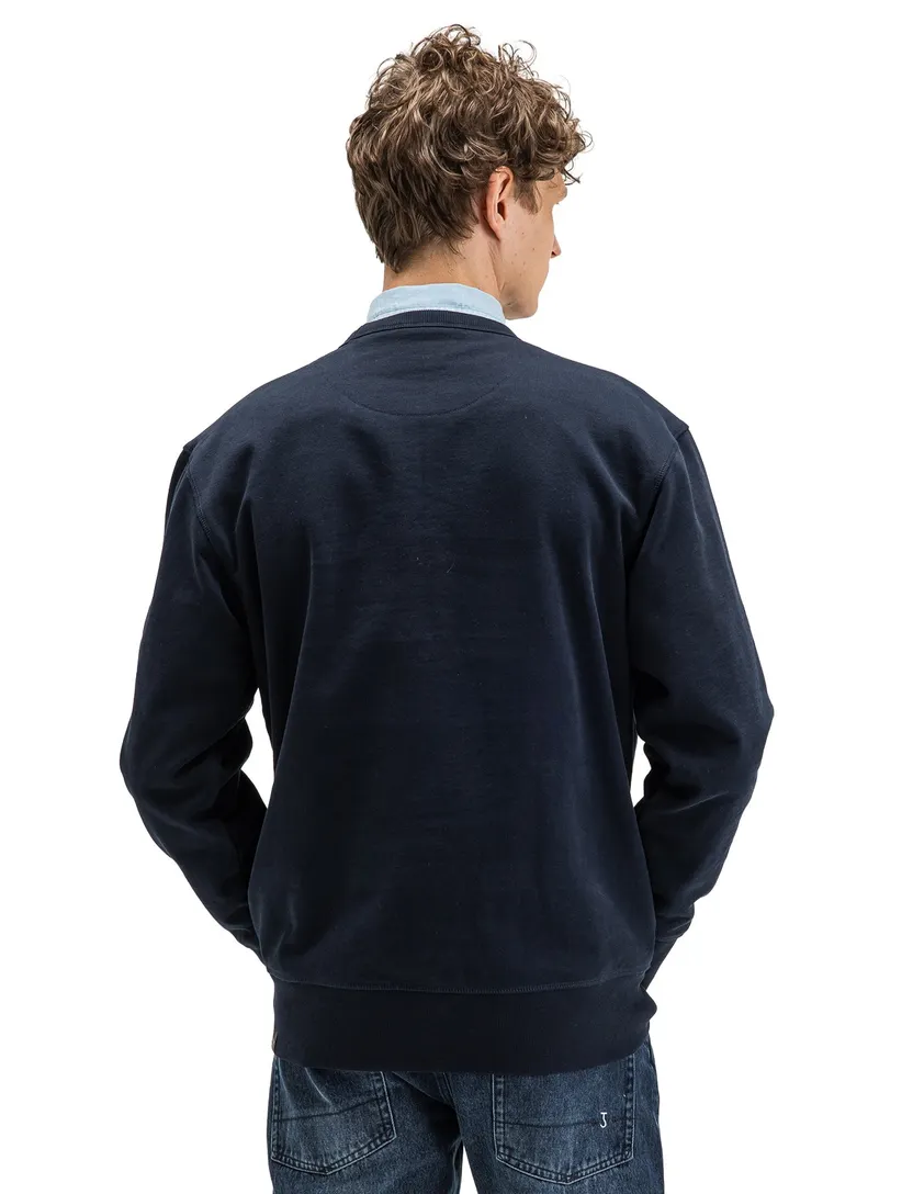 Trui Butcher of Blue donkerblauw wijde fit