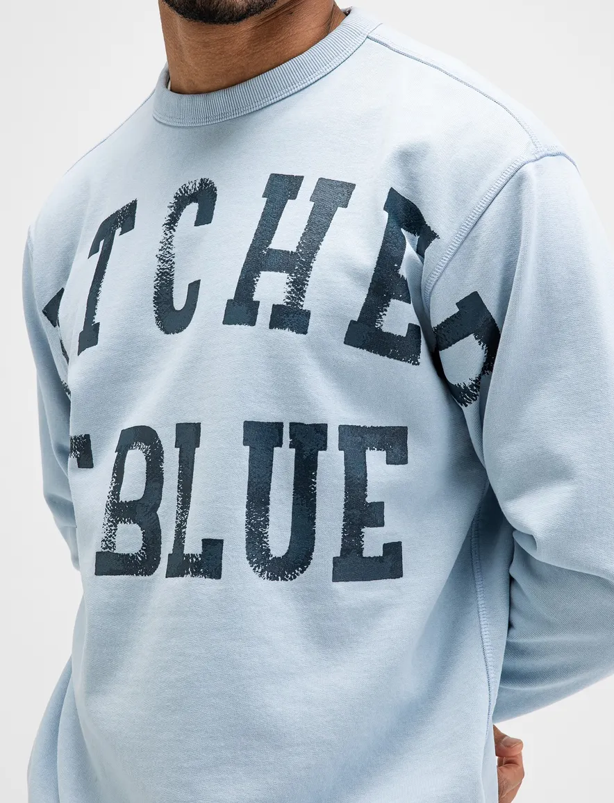Butcher of Blue trui ronde hals lichtblauw opdruk