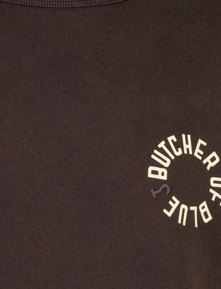 Butcher of Blue sweater bruin met backprint