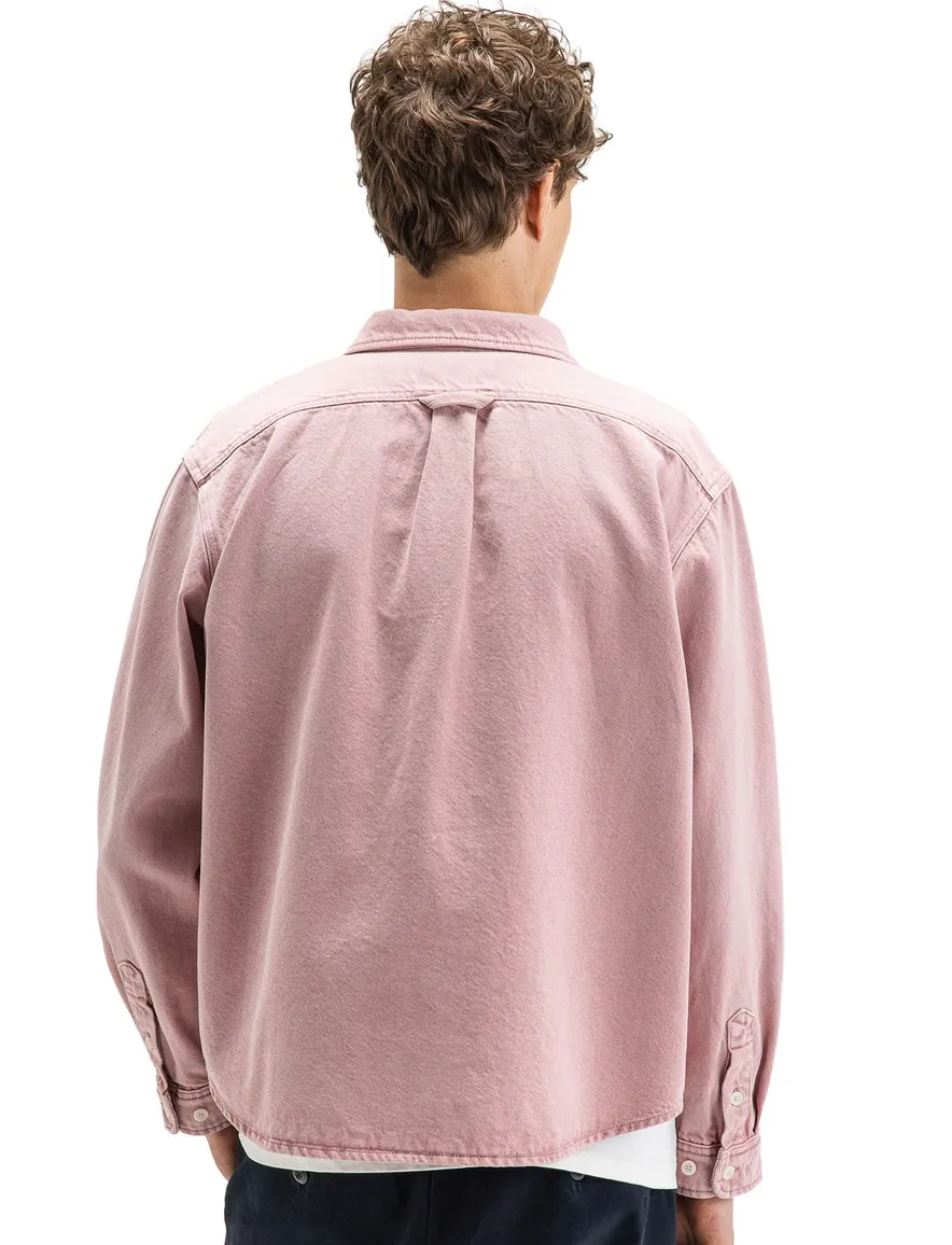 Butcher of Blue overshirt roze met borstzak