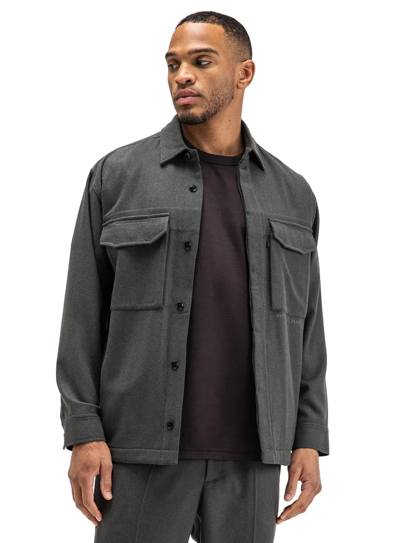 Overshirt Butcher of Blue donkergroen wijde fit