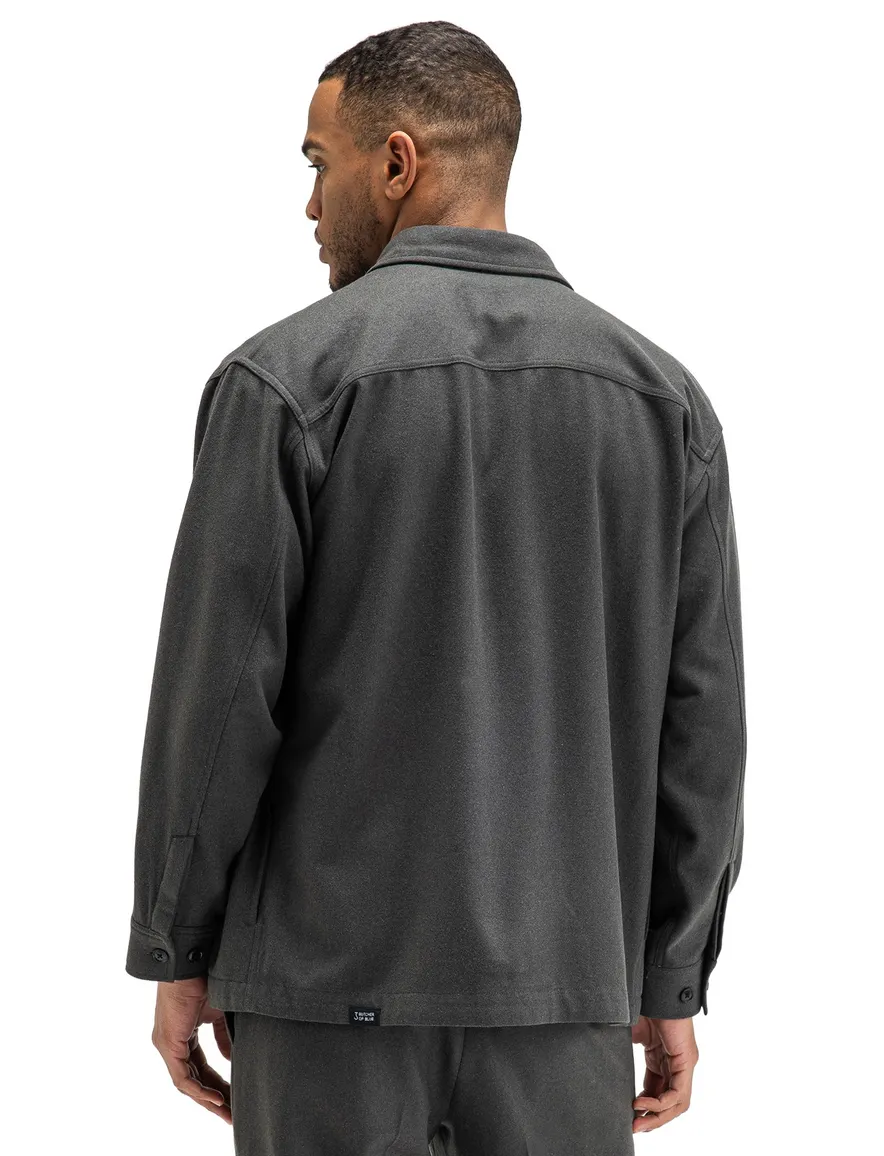Butcher of Blue overshirt donkergroen met borstzak