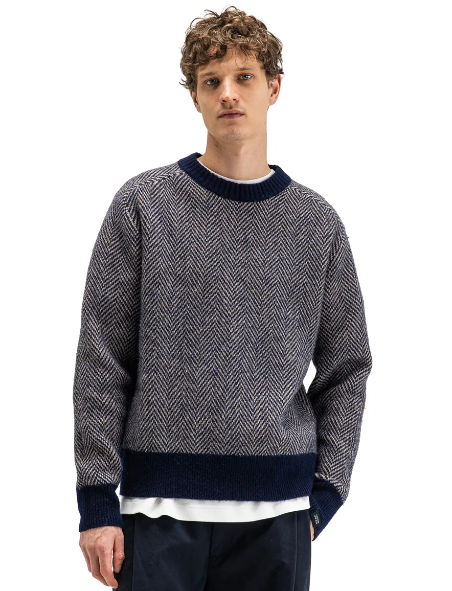 Butcher of Blue trui donkerblauw geprint