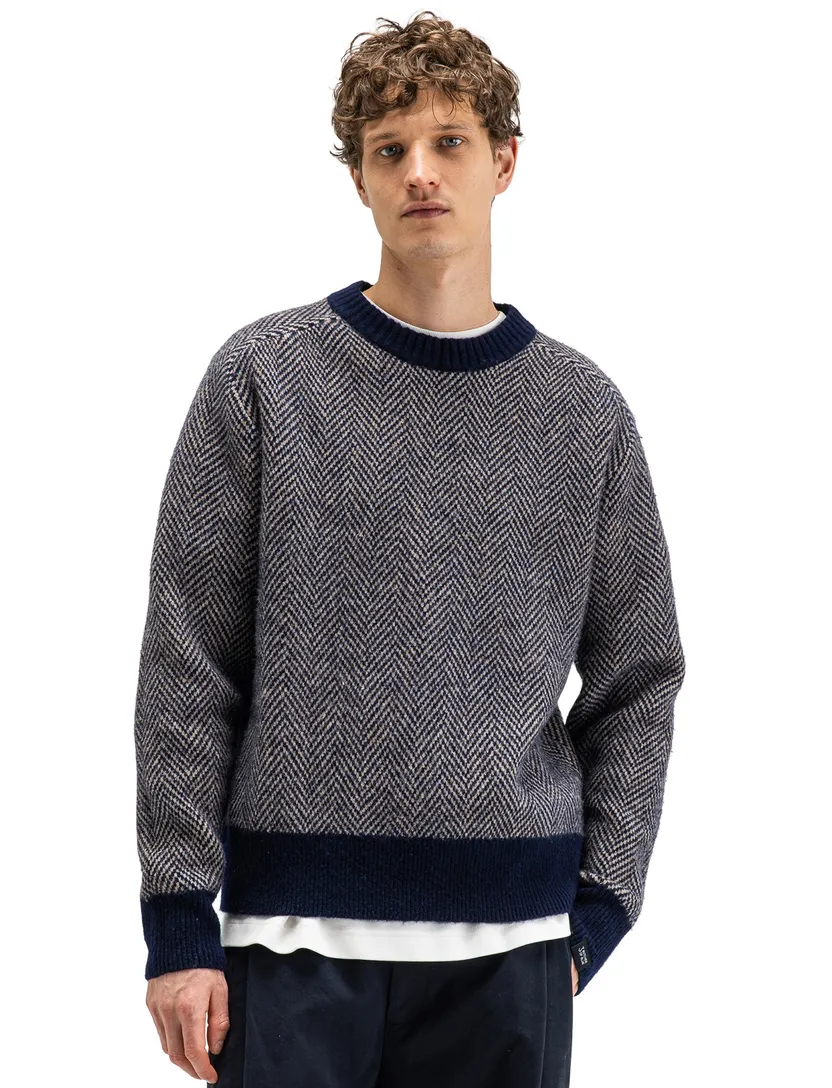 Trui Butcher of Blue donkerblauw gebreid