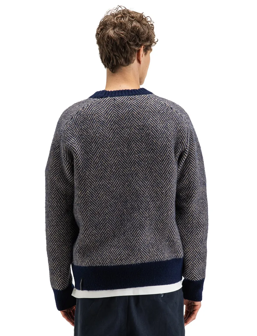Butcher of Blue trui donkerblauw geprint