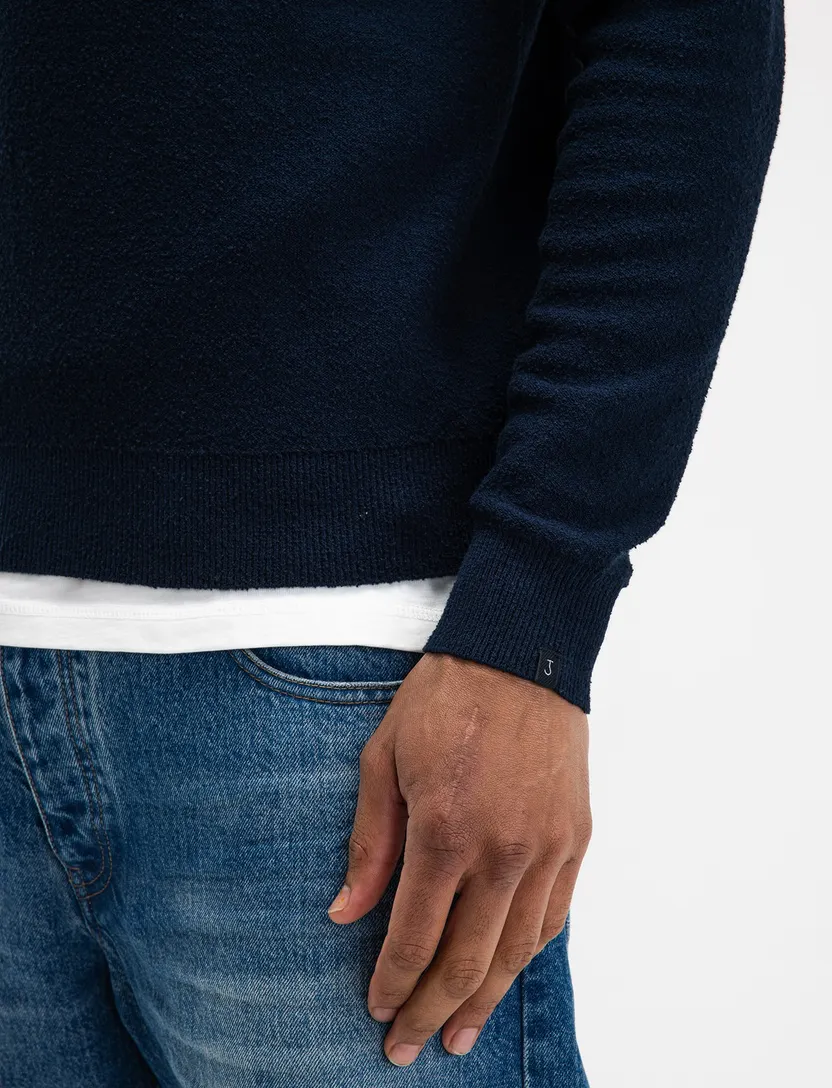 Poloshirt Butcher of Blue donkerblauw v-hals