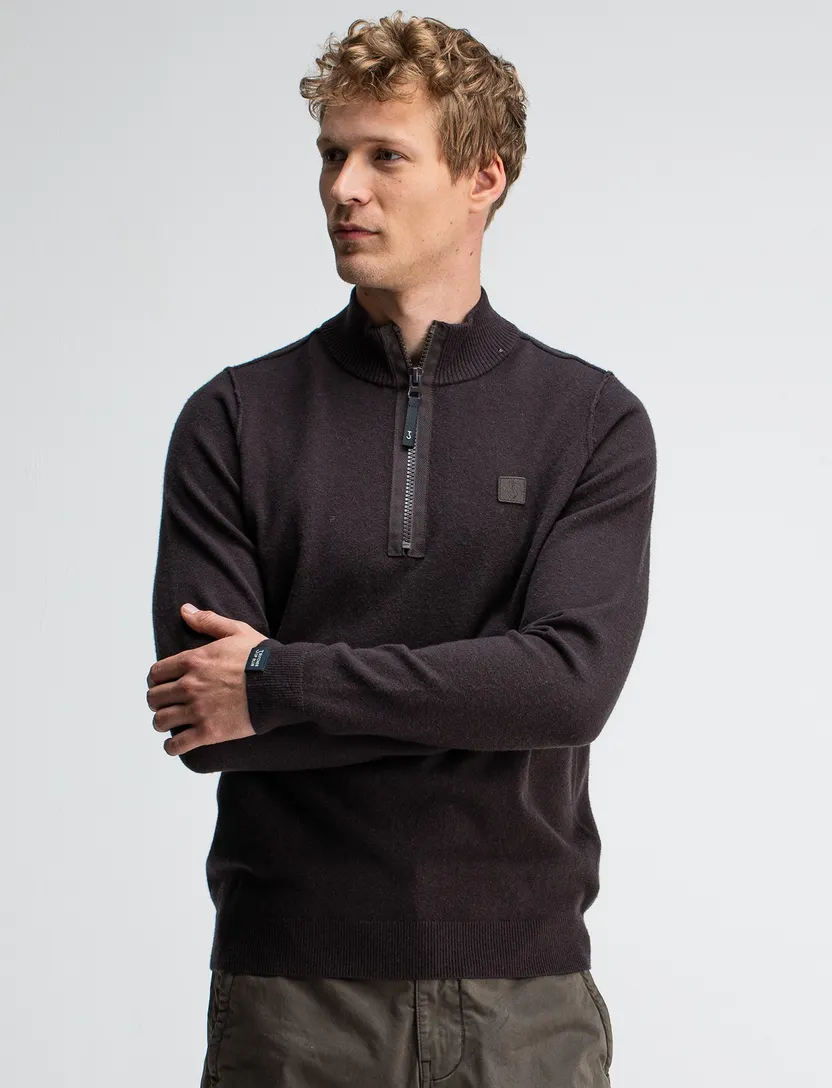 Trui half zip Butcher of Blue bruin