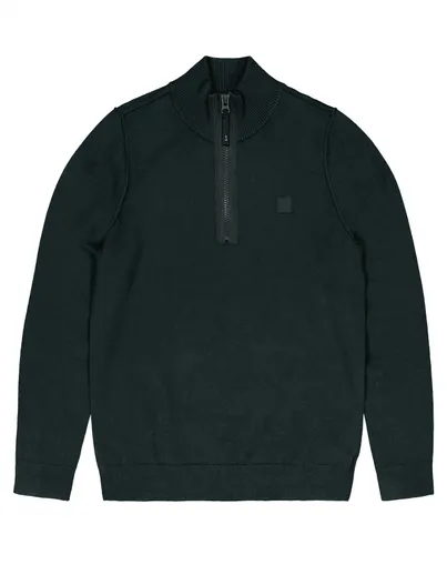 Butcher of Blue Trui Butcher of Blue donkergroen wol sweater