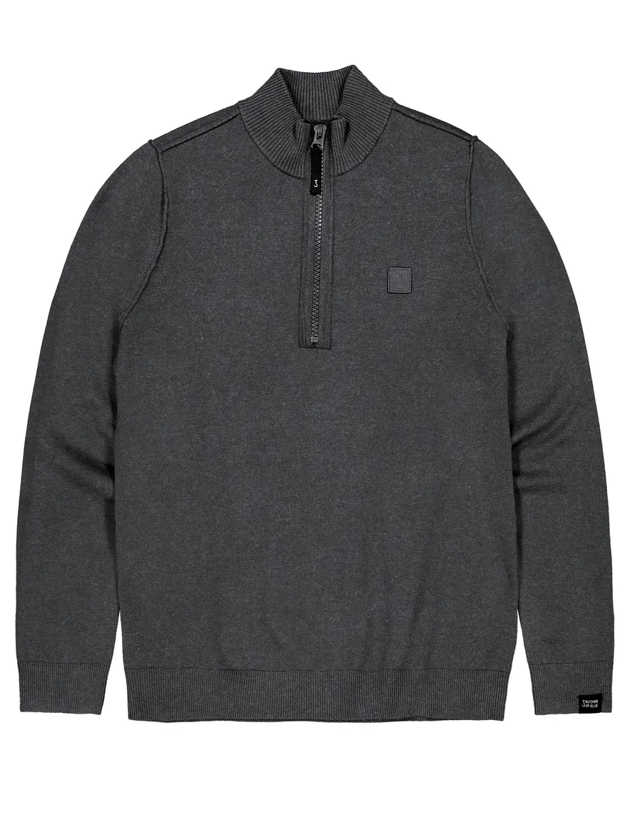 Zwarte trui Butcher of Blue half zip