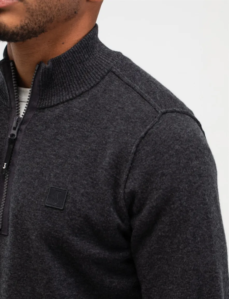 Zwarte trui Butcher of Blue half zip