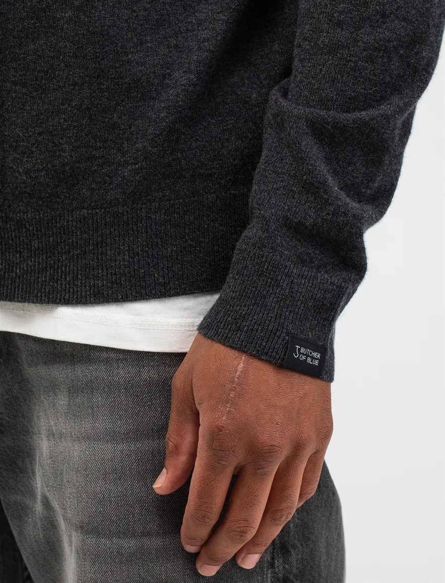 Zwarte trui Butcher of Blue half zip