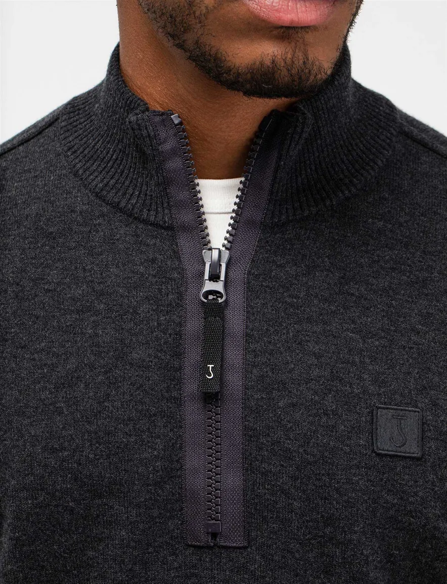 Zwarte trui Butcher of Blue half zip