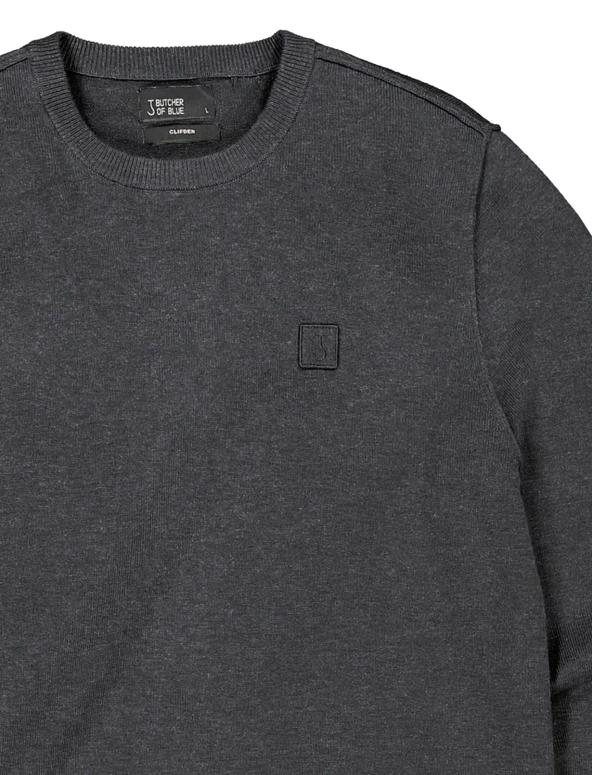 Truien Butcher of Blue antraciet sweater wol