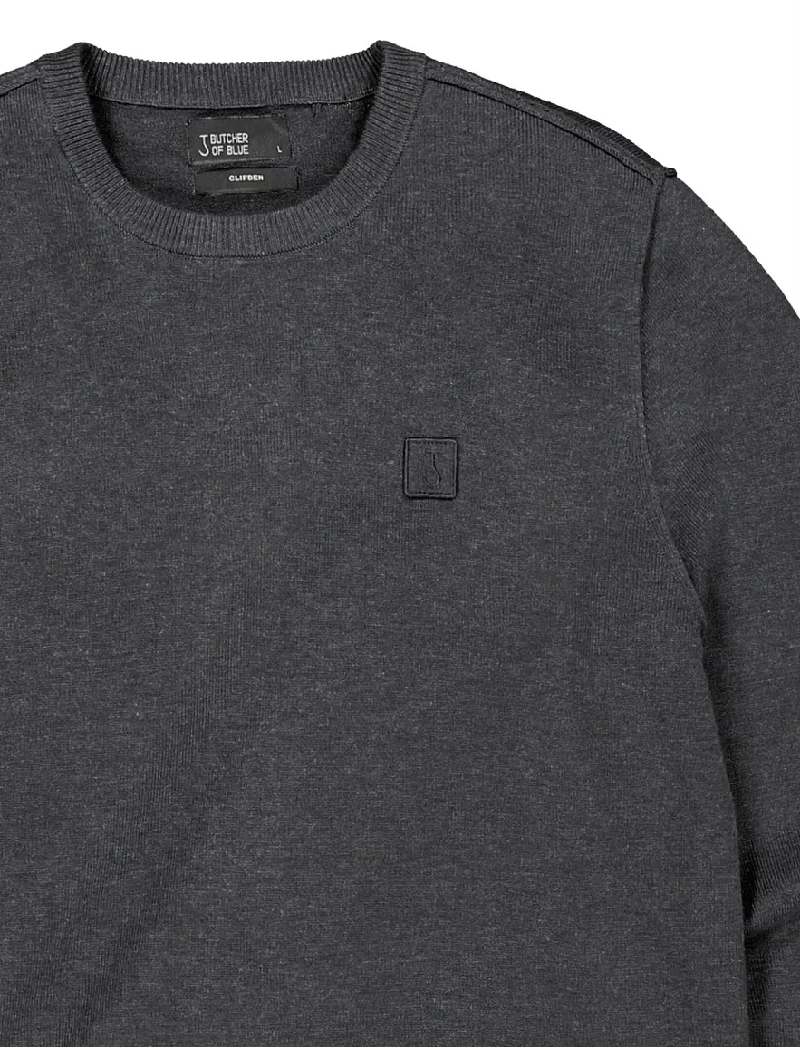 Zwarte trui Butcher of Blue half zip