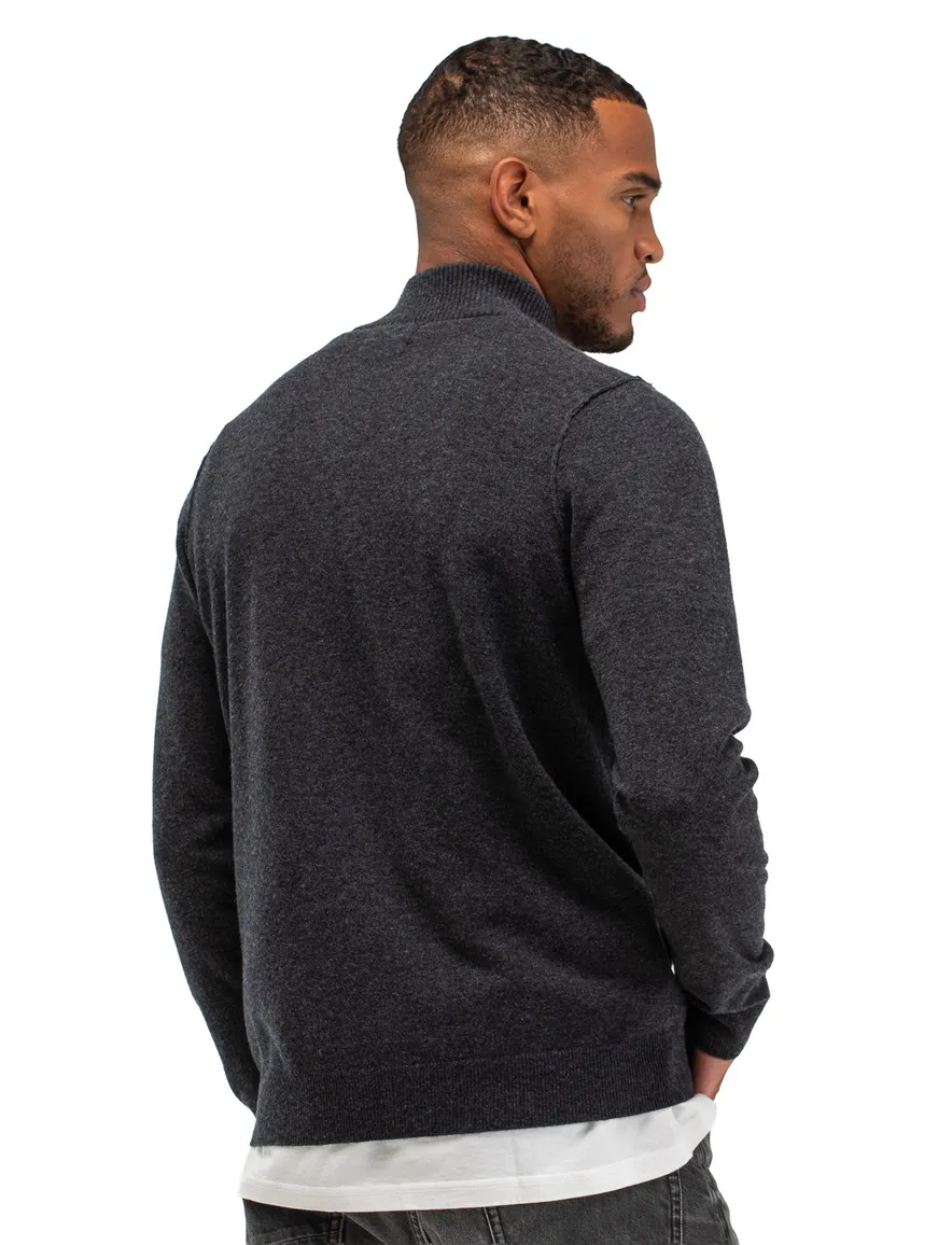 Zwarte trui Butcher of Blue half zip