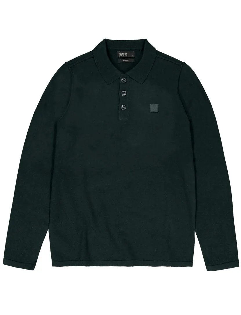 Poloshirt Butcher of Blue groen wol