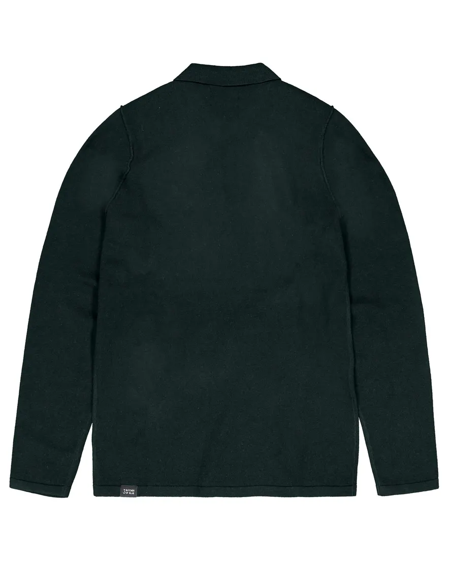 Donkergroene polo Butcher of Blue gebreid
