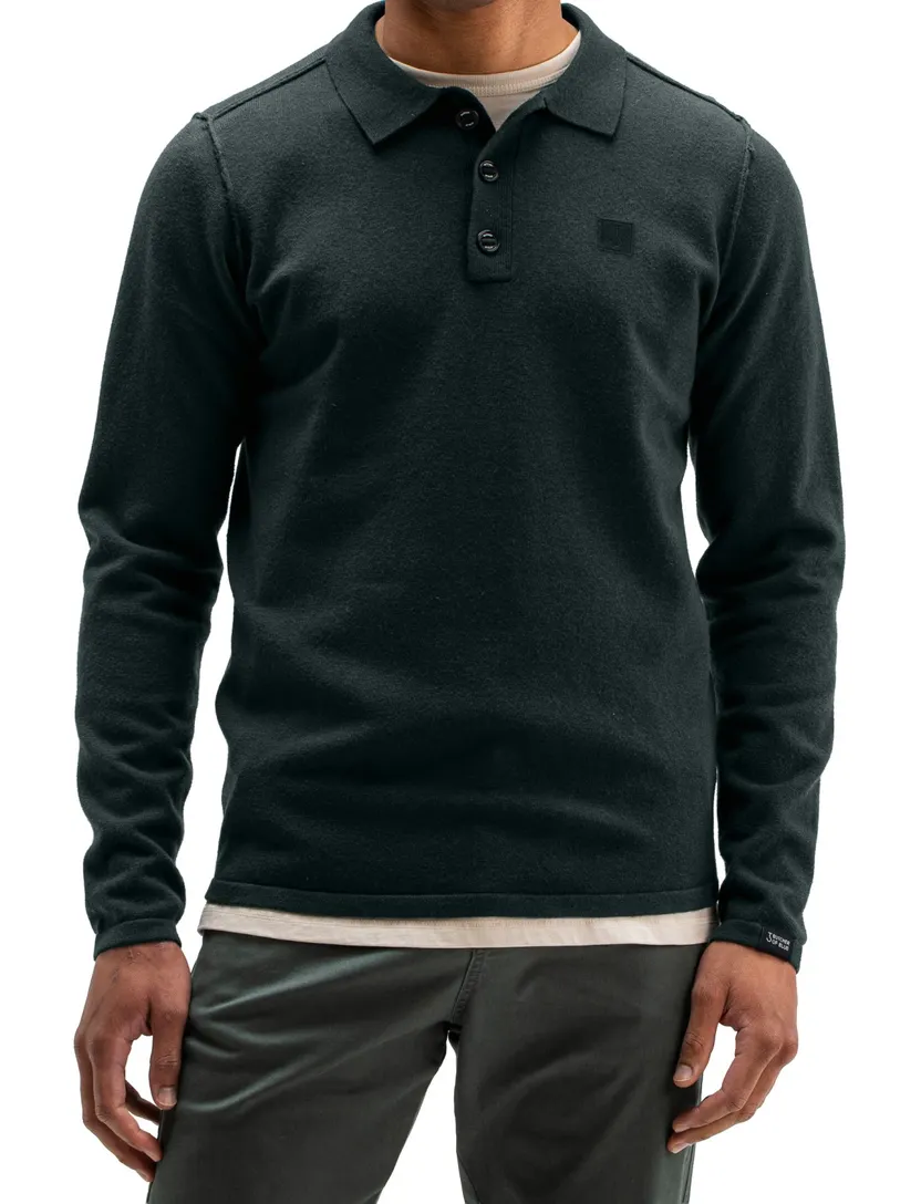 Poloshirt Butcher of Blue groen wol