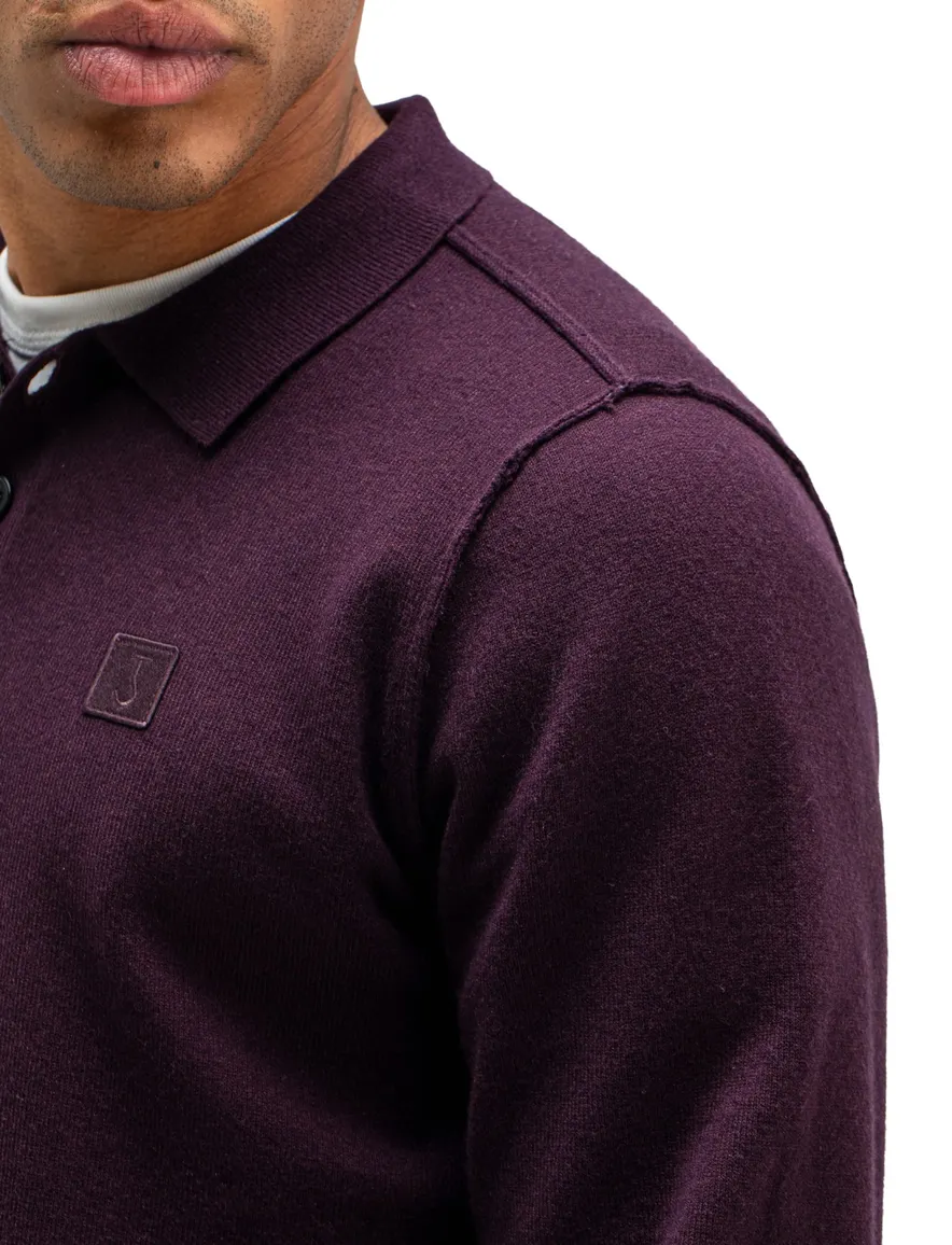 Butcher of Blue poloshirt paars wol