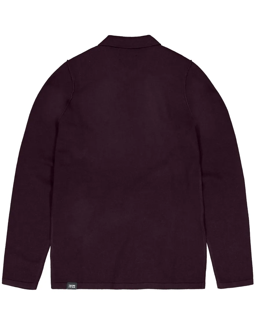 Butcher of Blue poloshirt paars wol