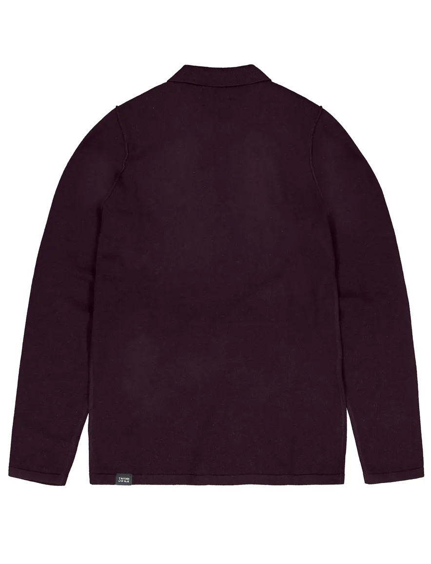 Paars poloshirt Butcher of Blue gebreid