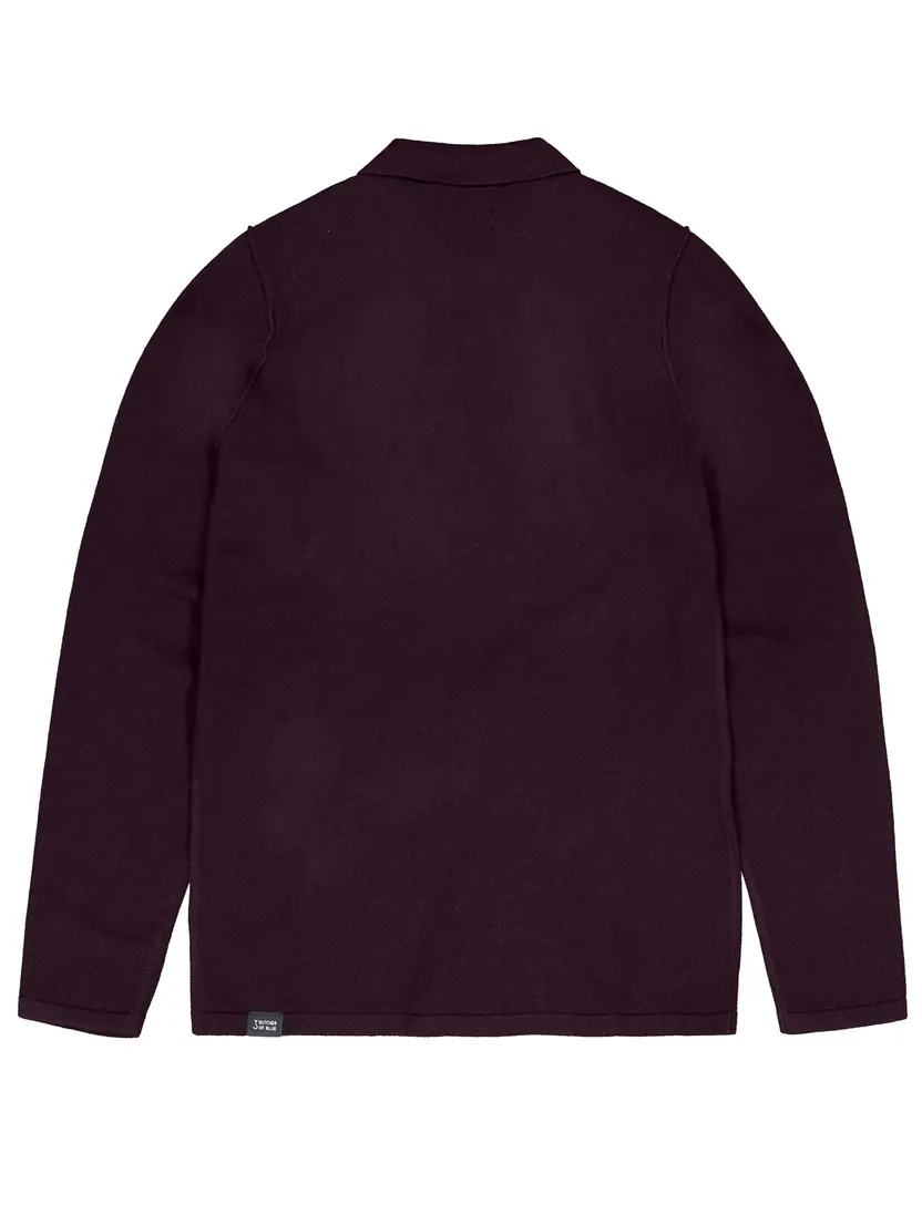 Poloshirt Butcher of Blue paars gebreid