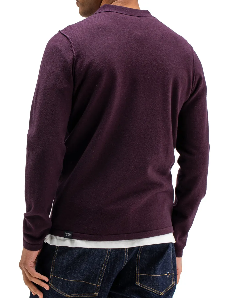 Butcher of Blue poloshirt paars wol