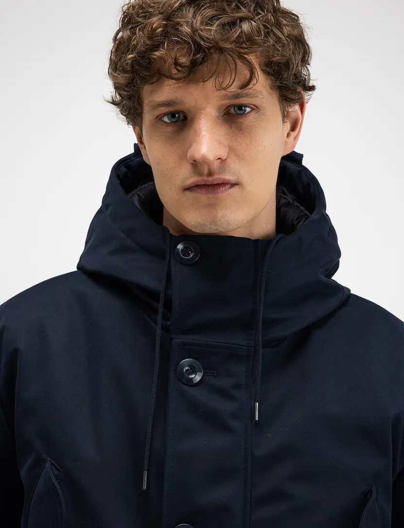 Gewatteerde jas Butcher of Blue donkerblauw