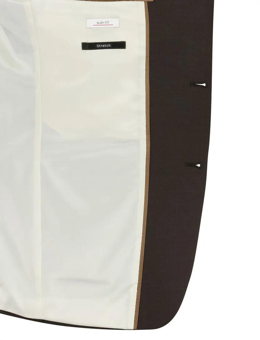 Colbert Roy Robson bruin scheerwol slim fit