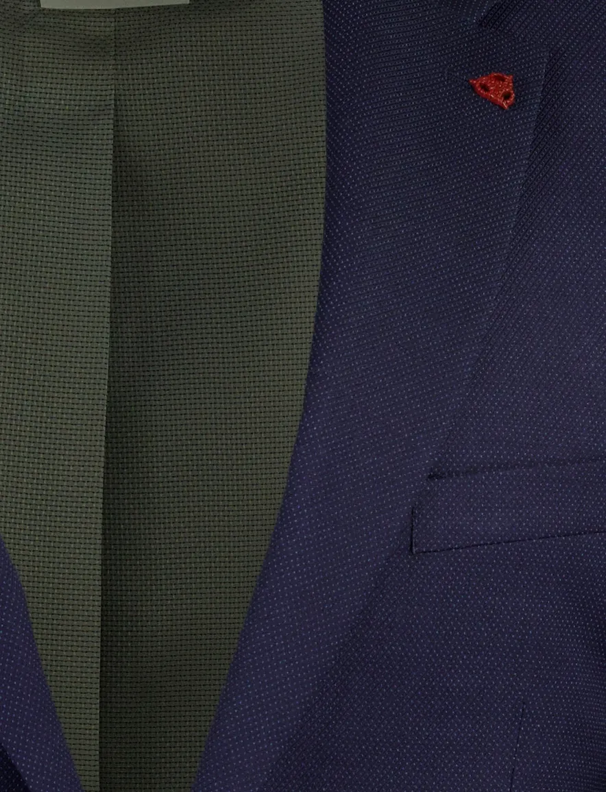 Roy Robson colbert donkerblauw slim fit