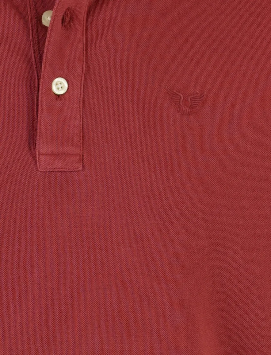 PME Legend polo v-hals bordeaux katoen
