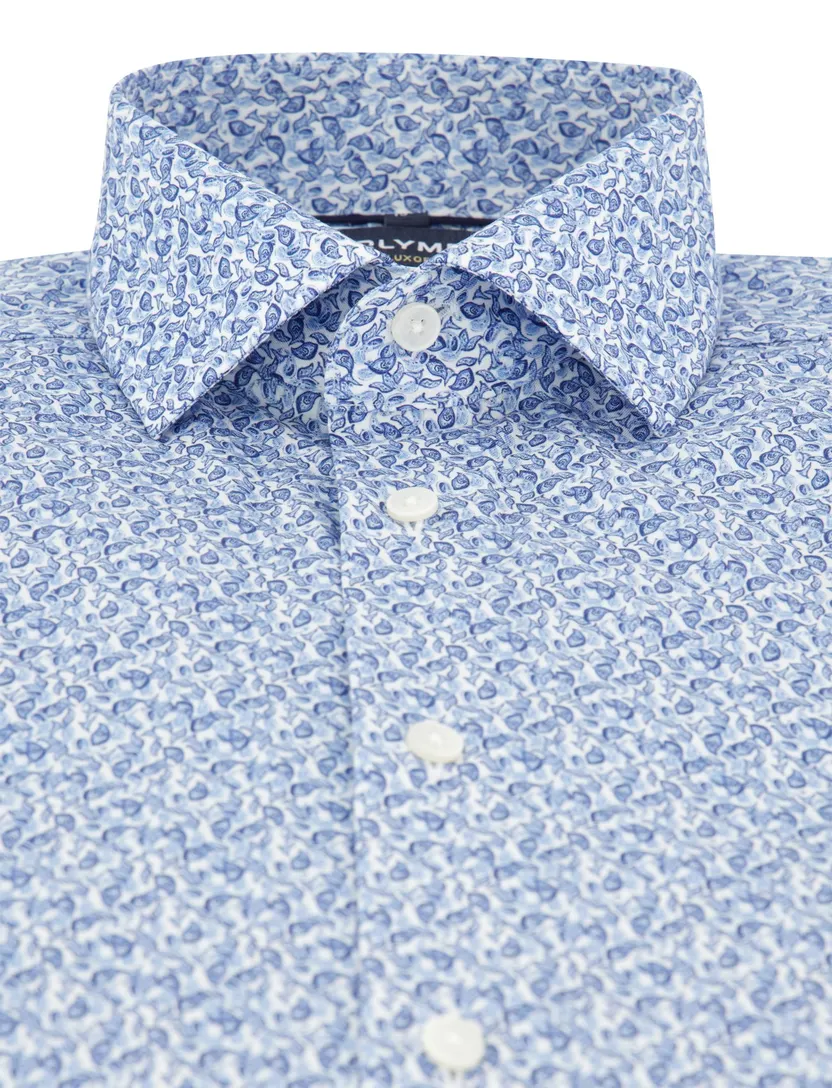 Overhemd Olymp blauw strijkvrij