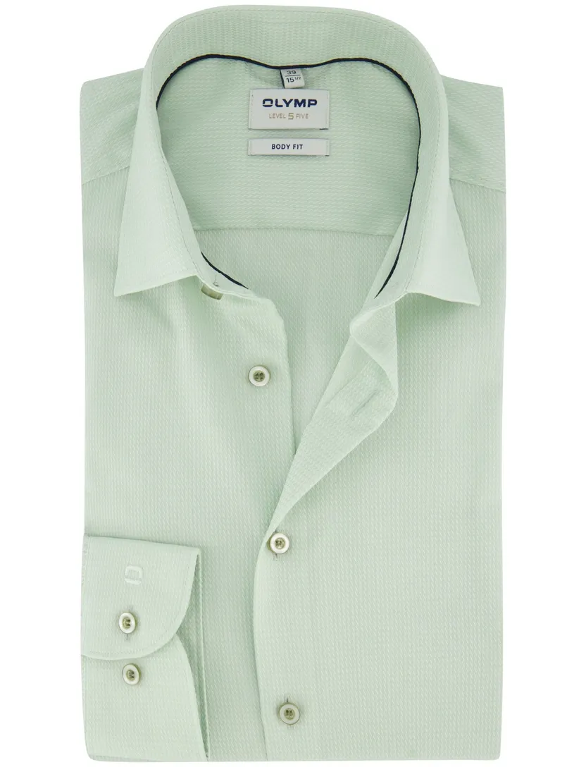 Overhemd Olymp groen slim fit