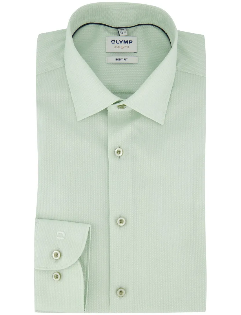 Overhemd Olymp groen slim fit