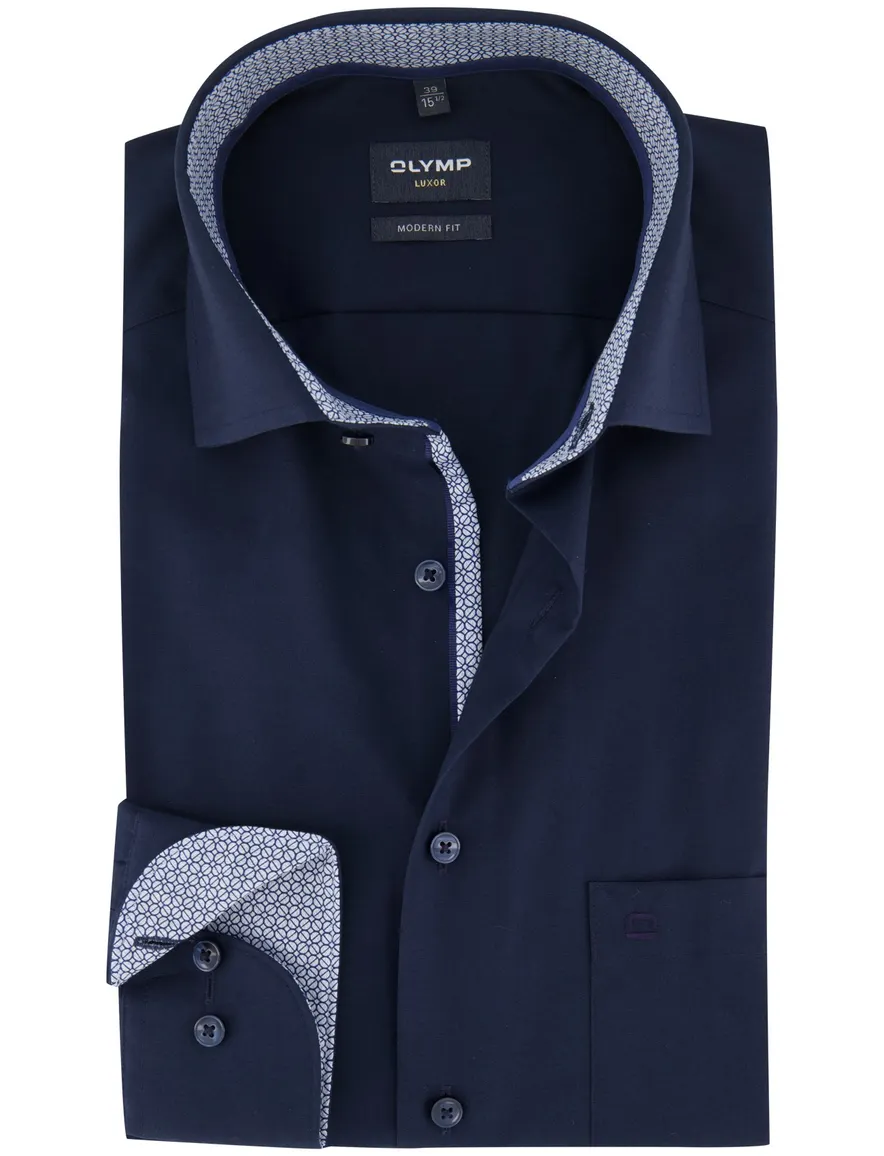 Overhemd Olymp donkerblauw donkerblauw